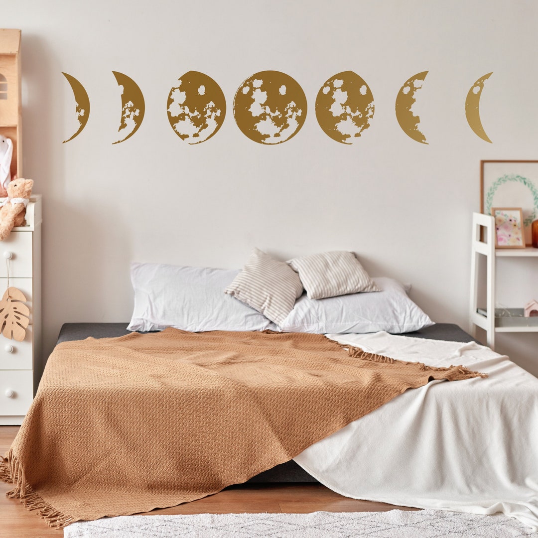 Moon Phases Wall Decals - Mystical Wall Decor - Modern Decals - Lunar ...