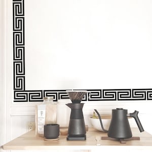 Wallpaper border, Greek Key Pattern Border Vinyl Wall Decal, Apartment Removable Wall Sticker, Decorative Room, Trim Border 1308