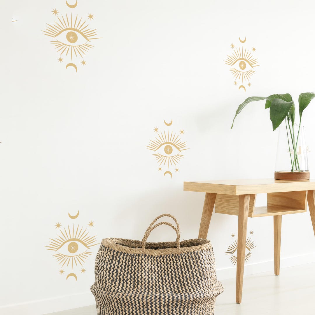 Boho Mystical Eye Wall Decals (30 or 60) | Celestial Evil Eye Stickers ...
