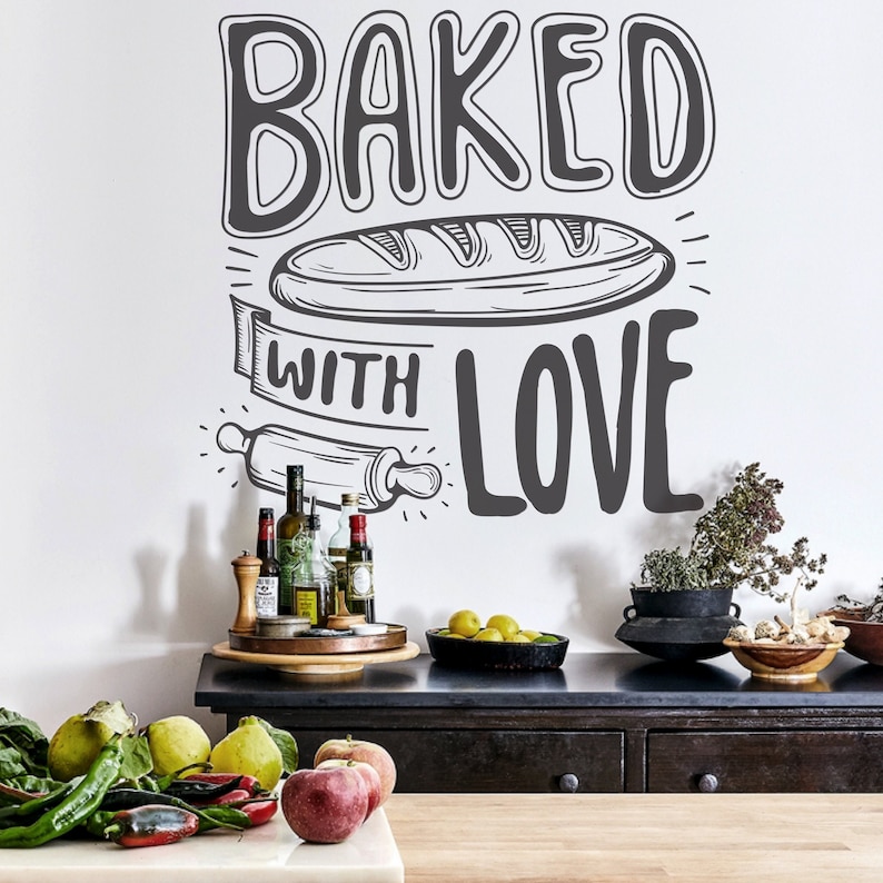 Baking Wall Art Kitchen Decor Loaf of Bread Bread Quotes Etsy