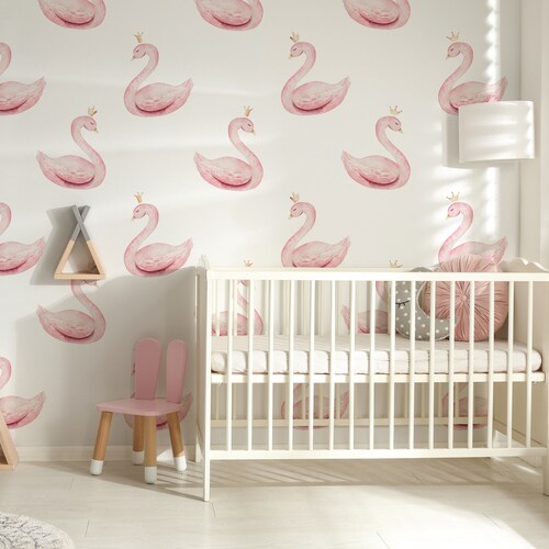 Pink Swan Wall Decals Nursery Decor Girls Wall Decor - Etsy UK Pink Swan Wall Decals Nursery Decor Girls Wall Decor - Etsy UK
