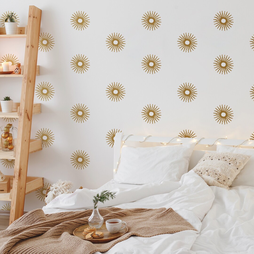 Sun Wall Decals, Sunshine Wall Stickers, Boho Nursery, Kids Room Wall ...