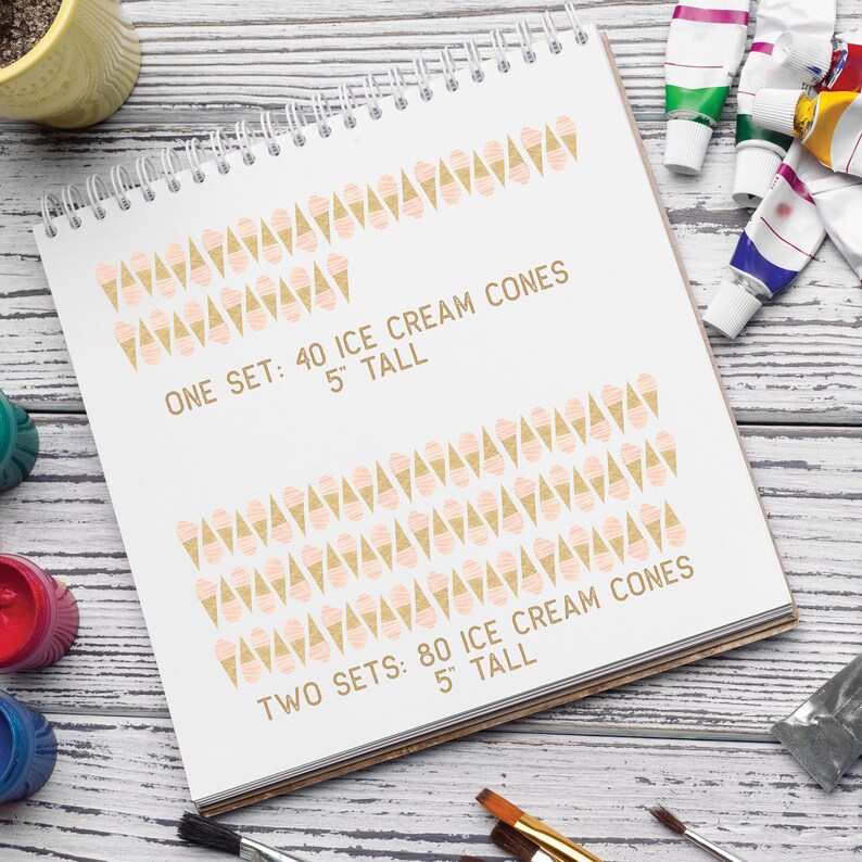 Ice Cream Wall Decals Nursery Decor Ice Cream Wall Decor - Etsy