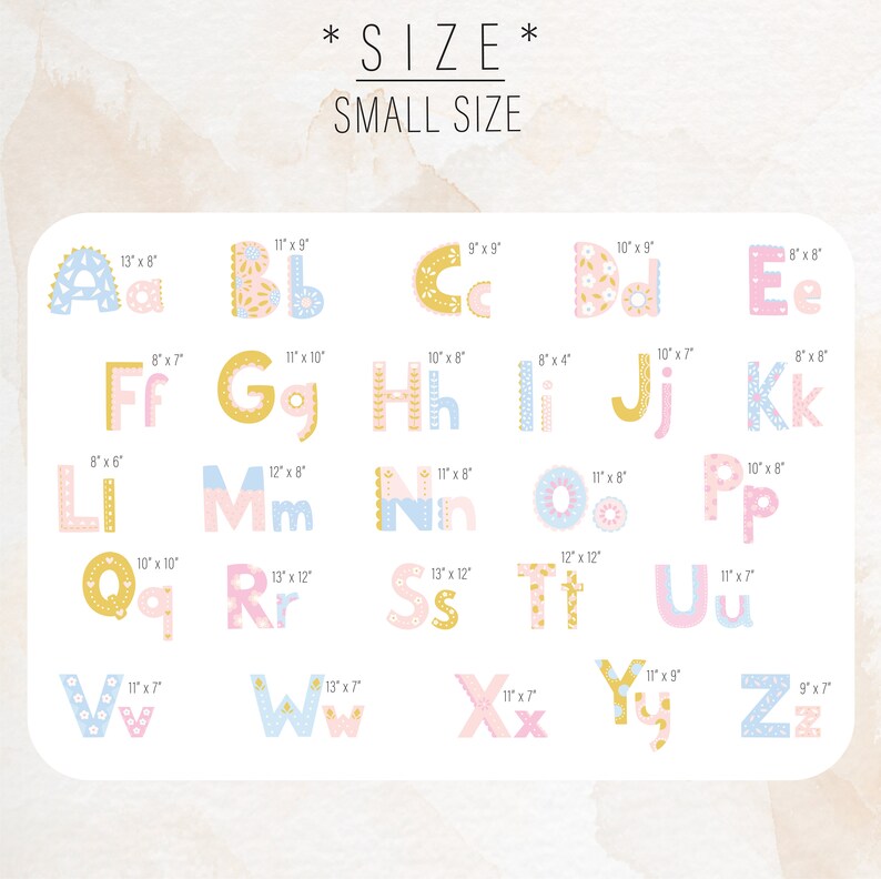Cute Alphabet Wall Decals, Educational Stickers for Playful Wall ...