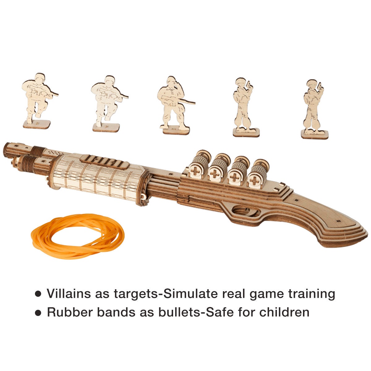 Wooden Toy Gun Kit Rubber Band Gun 3D Wooden Puzzle Best Etsy Australia