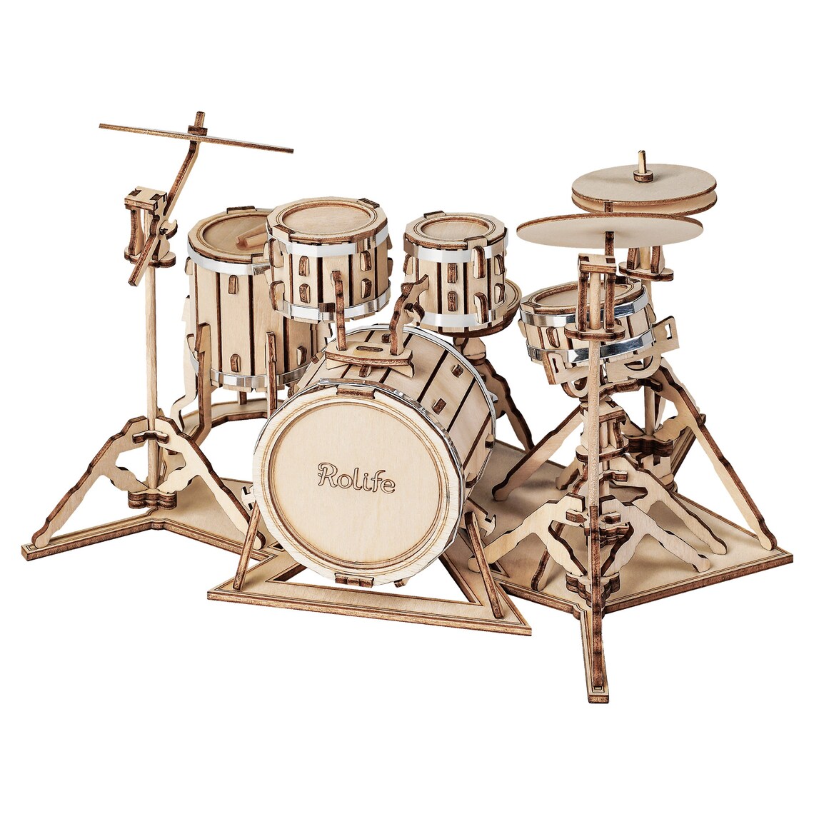 4 Kinds DIY 3D Musical Instrument Wooden Jigsaw Puzzle Game Etsy