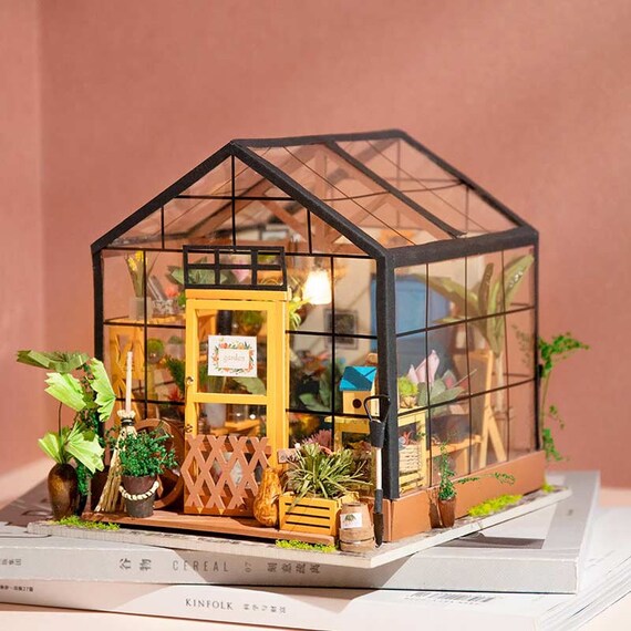 Diy Dollhouse Wooden Miniature Furniture Kit Mini Green House With Led Best Birthday Gifts For Women And Girls Robotime