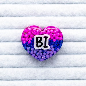 Bisexual Pride Pendant Charm - Colorful Bead Pearls Flag LGBTQ Pride - Accessory Pin Badge