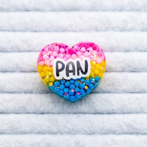 Pansexual Pride Pendant Charm - Colorful Bead Pearls Pan Flag LGBTQ Pride - Accessory Pin Badge