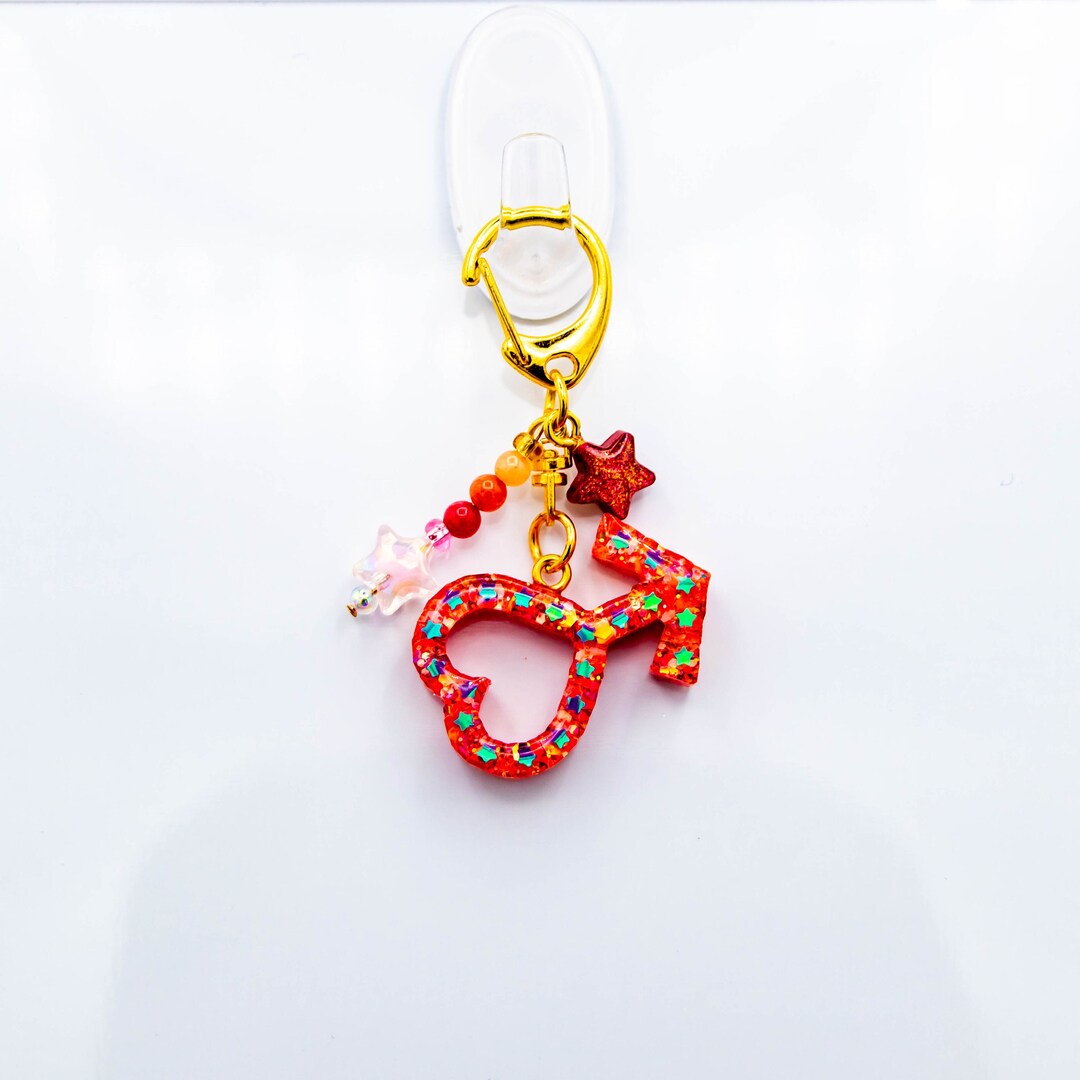 Sailor Mars Keychain - Sailor Moon Scouts Anime Glitter Symbol ...