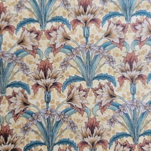 5 1/3 Yards Fabric - Jardin Nouveau, Robert Kaufman Fabrics, EY-4816-6 Spice, Printed Kona Cotton, 100% Cotton