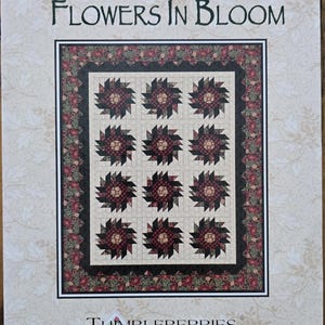 Thimbleberries Sugar House Flowers in Bloom Quilt Pattern, LJ 92295, Finished Size 76&quot;x94&quot;, Lynette Jensen, Quilt, Wall, or Lap Quilt, New