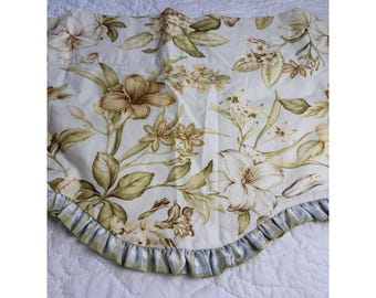 Williamsburg Waverly Valances Magnolia & Dogwood Lined Taffeta Gingham Trim (3)
