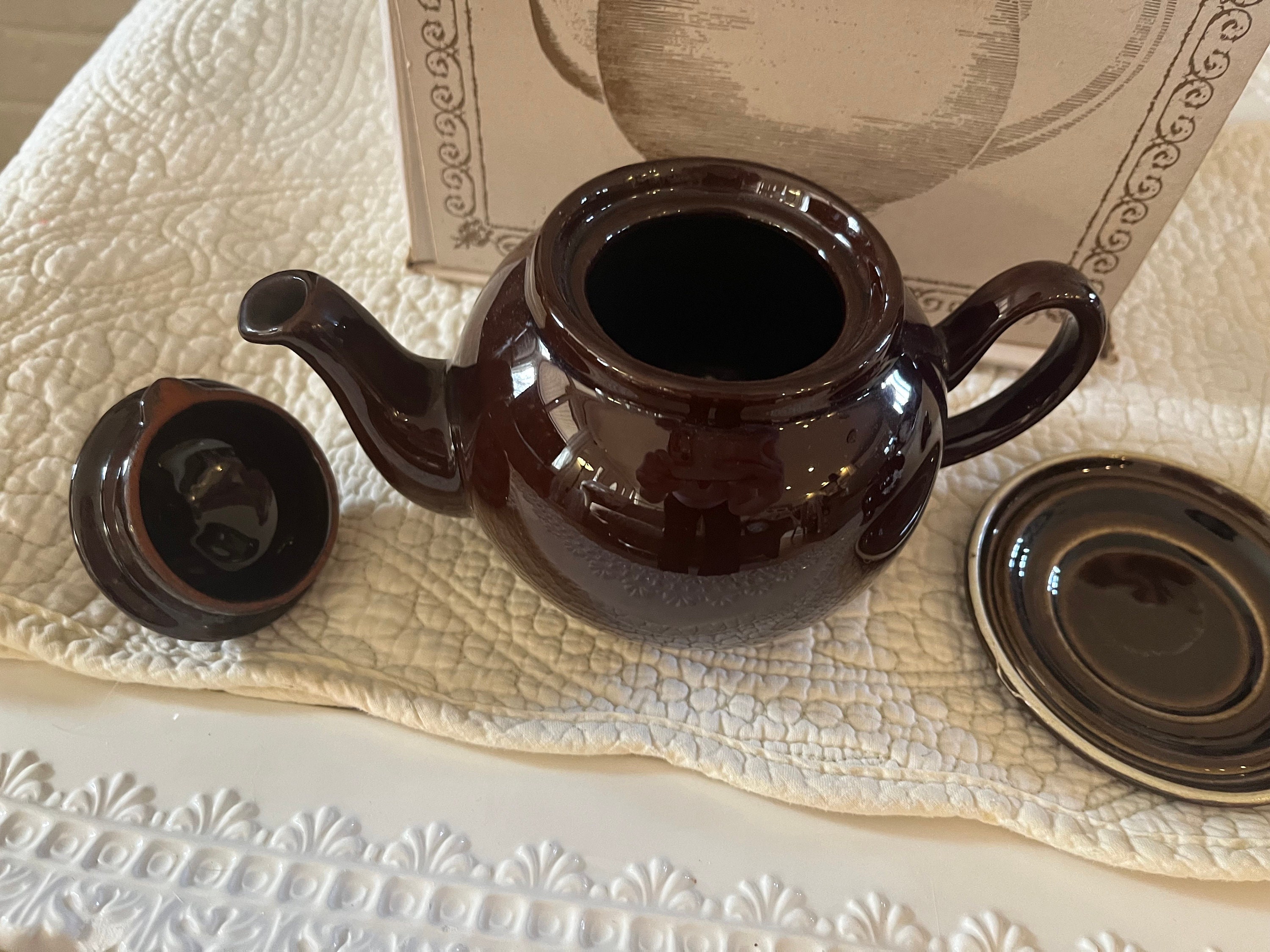Vintage Old English Redware Teapot Royal Cauldron Made in England Etsy