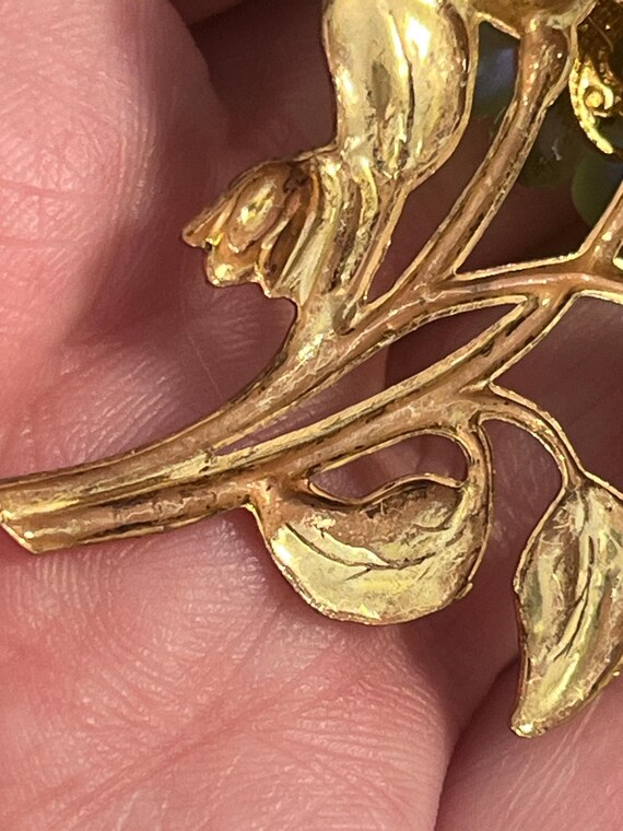 Miriam Haskell Gripoix Flower Brooch from the 195… - image 5