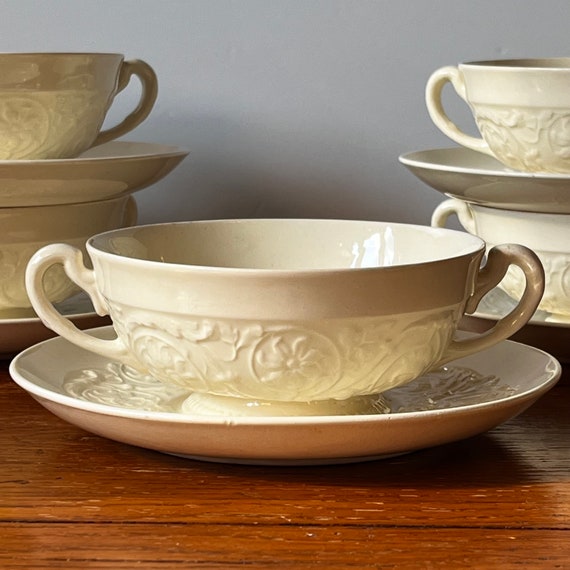Wedgwood Patrician Creamware Soup Bowl and Saucer - Etsy 