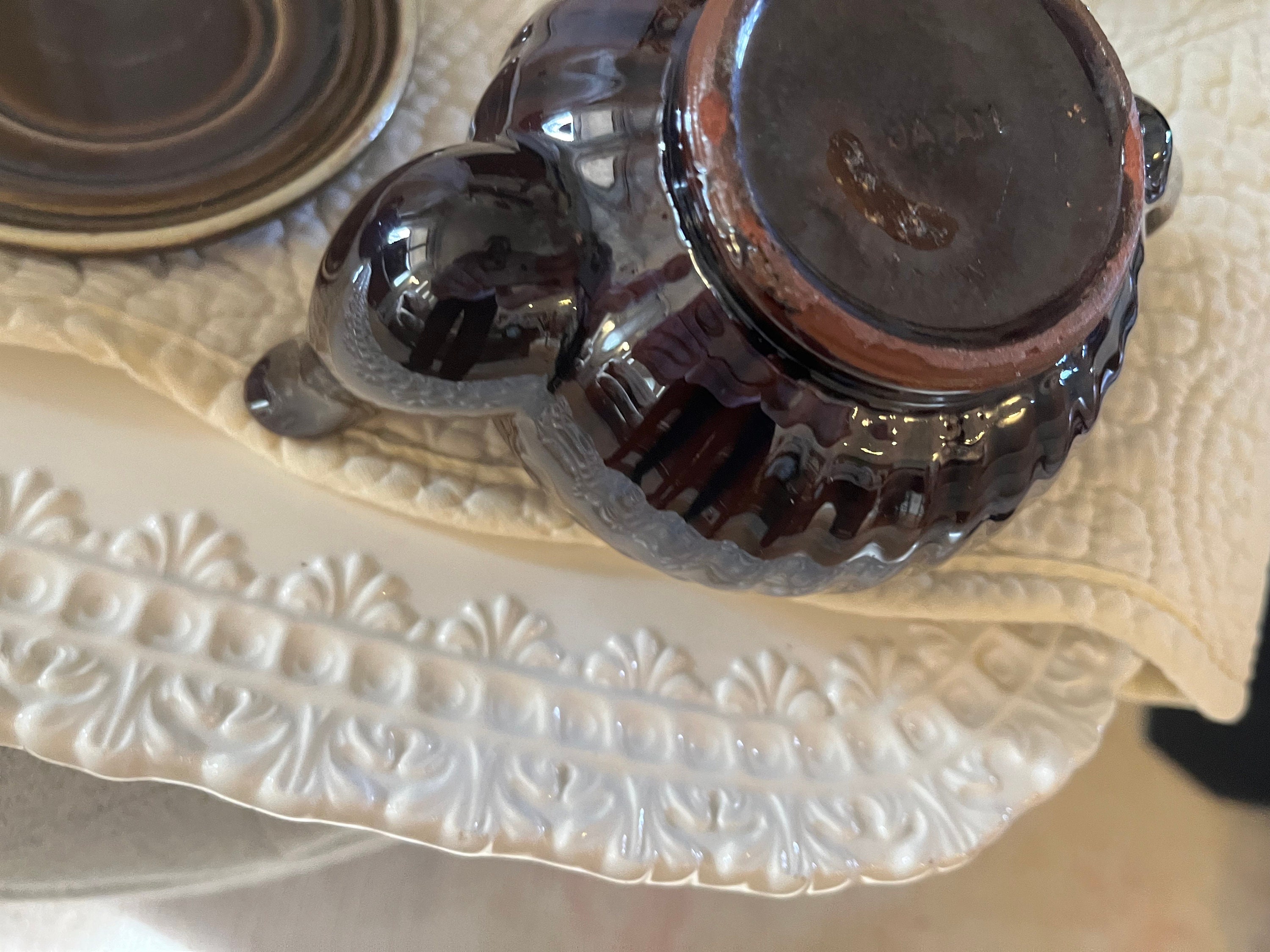 Vintage Old English Redware Teapot Royal Cauldron Made in England Etsy