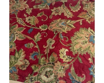 Ralph Lauren CHAPS Annabelle King Shams (2) Red Cottage Rose Braided Cording (2)