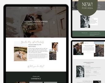 NEW Feminine Wordpress Theme 2024 | EMMA | Kadence Child Theme | Responsive Website for Photographers, Bloggers, Podcasts, Courses, Creators