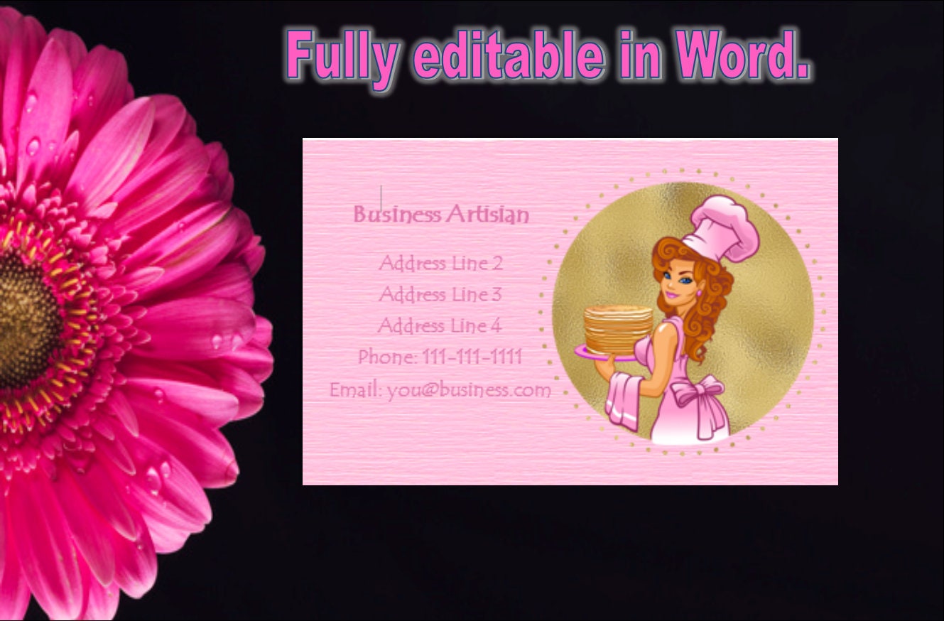 Cake Maker Baker Business Card Etsy