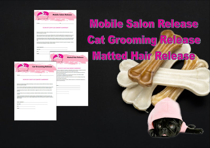 Dog Groomer Pet Care Business Forms Templates Etsy