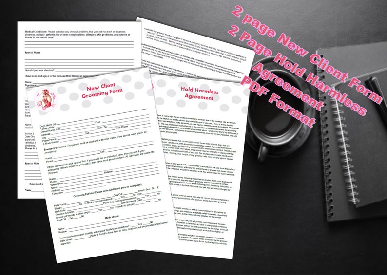 Pet Grooming Pet Care Business Forms Templates and Agreements Etsy