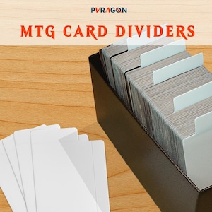 MtG Card Dividers | Standard Size Trading Card Separators | Vertical Sorting Tabs for MtG Cards | Card Storage Organizer