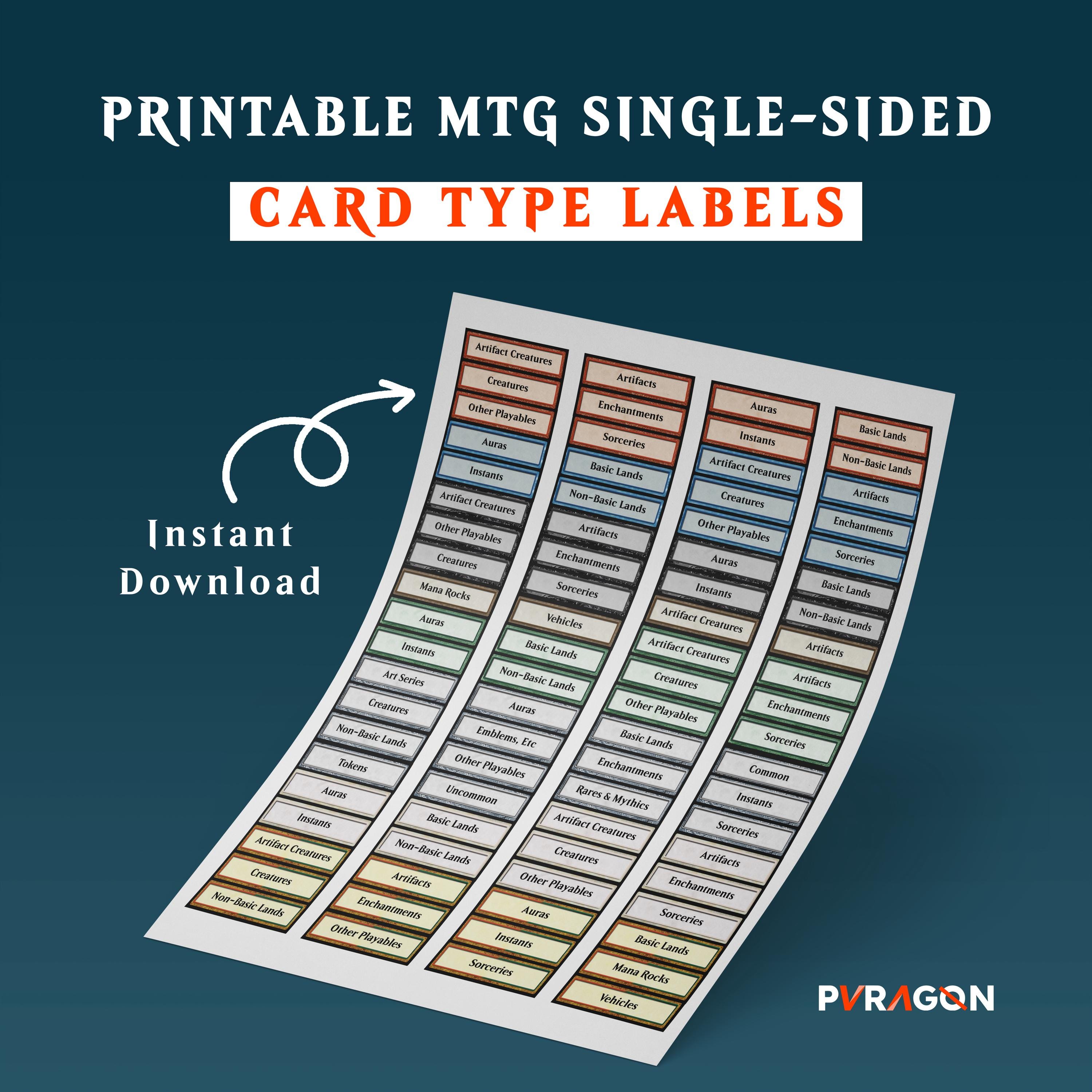 mtg card dividers template Trading Card Dividers, Card Dividers For Storage Boxes, 54 Pieces main image 0