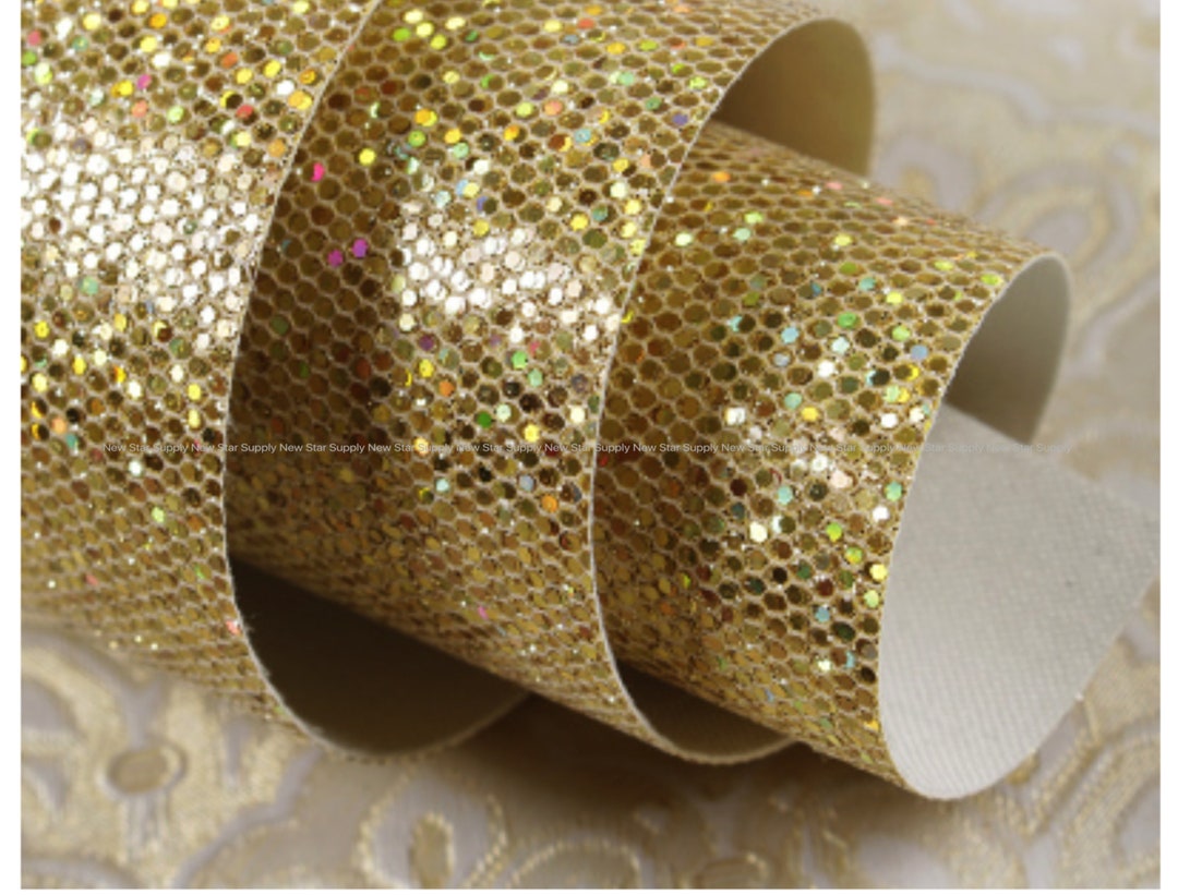 Gold Glitter Iridescent Mermaid Scales Fish Faux Leather Sheet Canvas ...