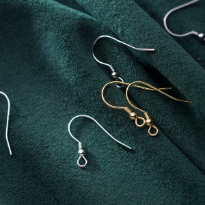 Sterling silver ear hooks Earring Hooks Earwire Earring Wire Ear Wire 925 silver Diy making Earring Components findings kw0732