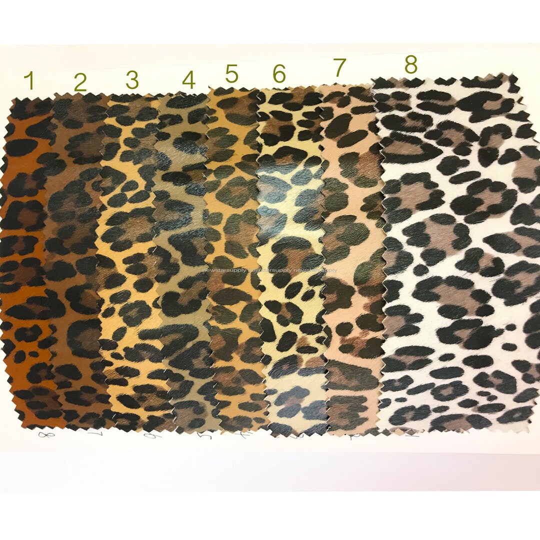 By Half Yard Leopard Faux Leather Sheet Printed Earring Making Jewelry ...
