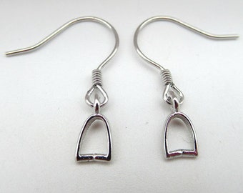 Crochets de boucles d'oreilles en argent sterling 925, clous d'oreilles en argent massif, bricolage, résultats de fabrication de bijoux kw0183