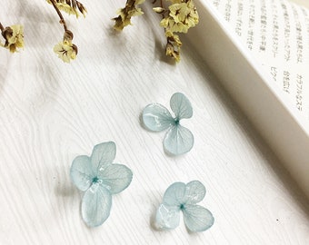 Real Flower Charm 2pcs light pink blue Pressed Flower 1-3cm Resin Pendant Dired Flower earring charm Handmade making jewelry kw0513-7