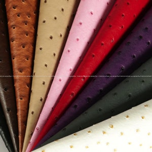 By half yard Ostrich Grain Faux leather For Chair hairbow earring sofa handbag sit Making supply fabric craft tools supplies bw088-all1e