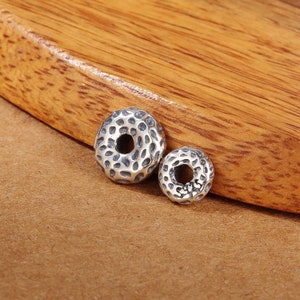 Krater spacer kralen oud sterlingzilver Massief zilveren Spacer kralen s925 zilveren armband kralen sieraden maken bevindingen kw0359