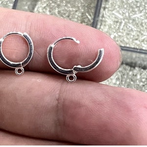 Sterling silver Circle nice Earring Hook Earrings 925   Solid Silver Ear Wire diy jewelry making findings supplies kw0223