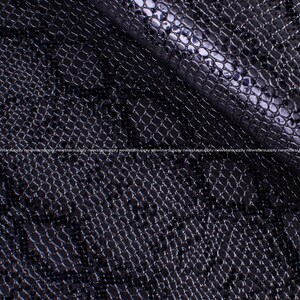 By half yard Black Snake Embossing Faux leather Sheet hair bow earring sofa handbag making supply fabric craft tools supplies bw068-12
