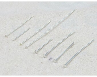 Sterling Silver T pin flat head  Silver Earring flat head T pin 925  Solid Silver ear Posts diy Earring studs jewelry making findings kw0254