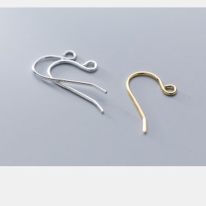 Sterling silver Earring Hooks Earwire Earring Wire Ear Wire 925 silver Diy making Earring Components findings kw0737