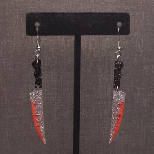 Bloody Knife Laser Cut Acrylic Earrings