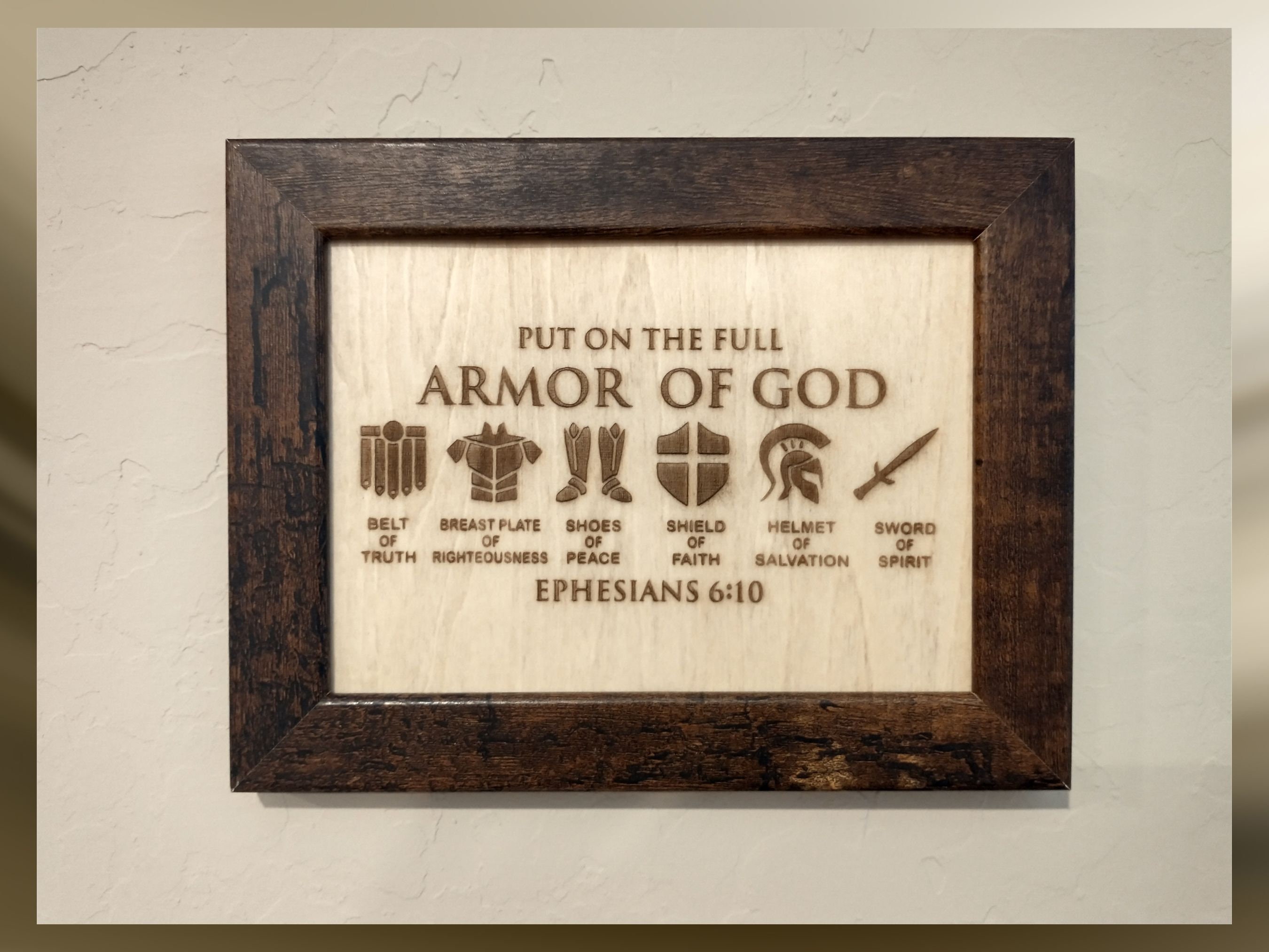 The Armor of God Decor Full Armor of God Father Gift Fathers Etsy UK