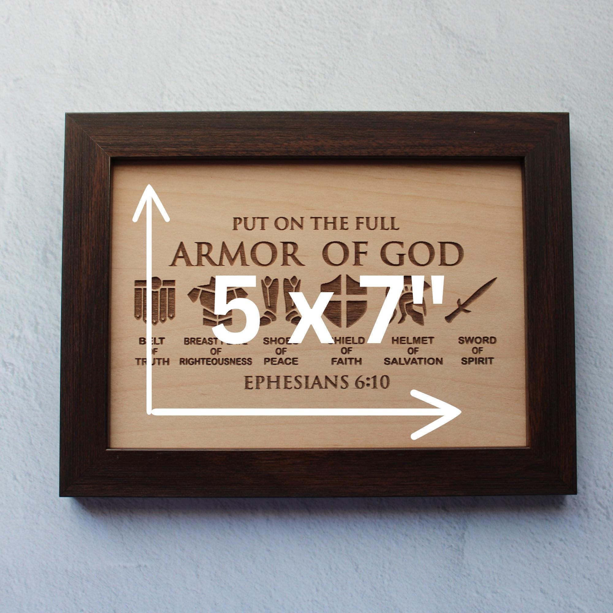 The Armor Of God Sign Decor Full Armor of God Father Gift Fathers Day Gift Women Christian Gifts For Men Ephesians 6:10 Spiritual Warfare
