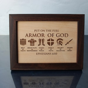 The Armor Of God Sign Decor Full Armor of God Father Gift Fathers Day Gift Women Christian Gifts For Men Ephesians 6:10 Spiritual Warfare