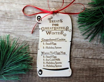 Warcraft Christmas Ornament: Greatfather Winter Scroll, Gamer Gift, Warcraft Ornament, WoW, Warcraft Christmas Tree, Warcraft Theme