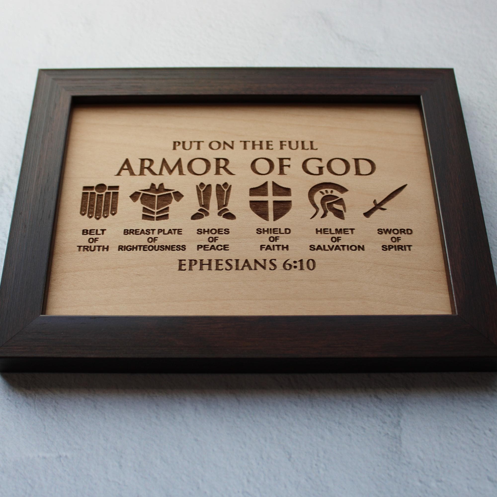 The Armor Of God Sign Decor Full Armor of God Father Gift Fathers Day Gift Women Christian Gifts For Men Ephesians 6:10 Spiritual Warfare