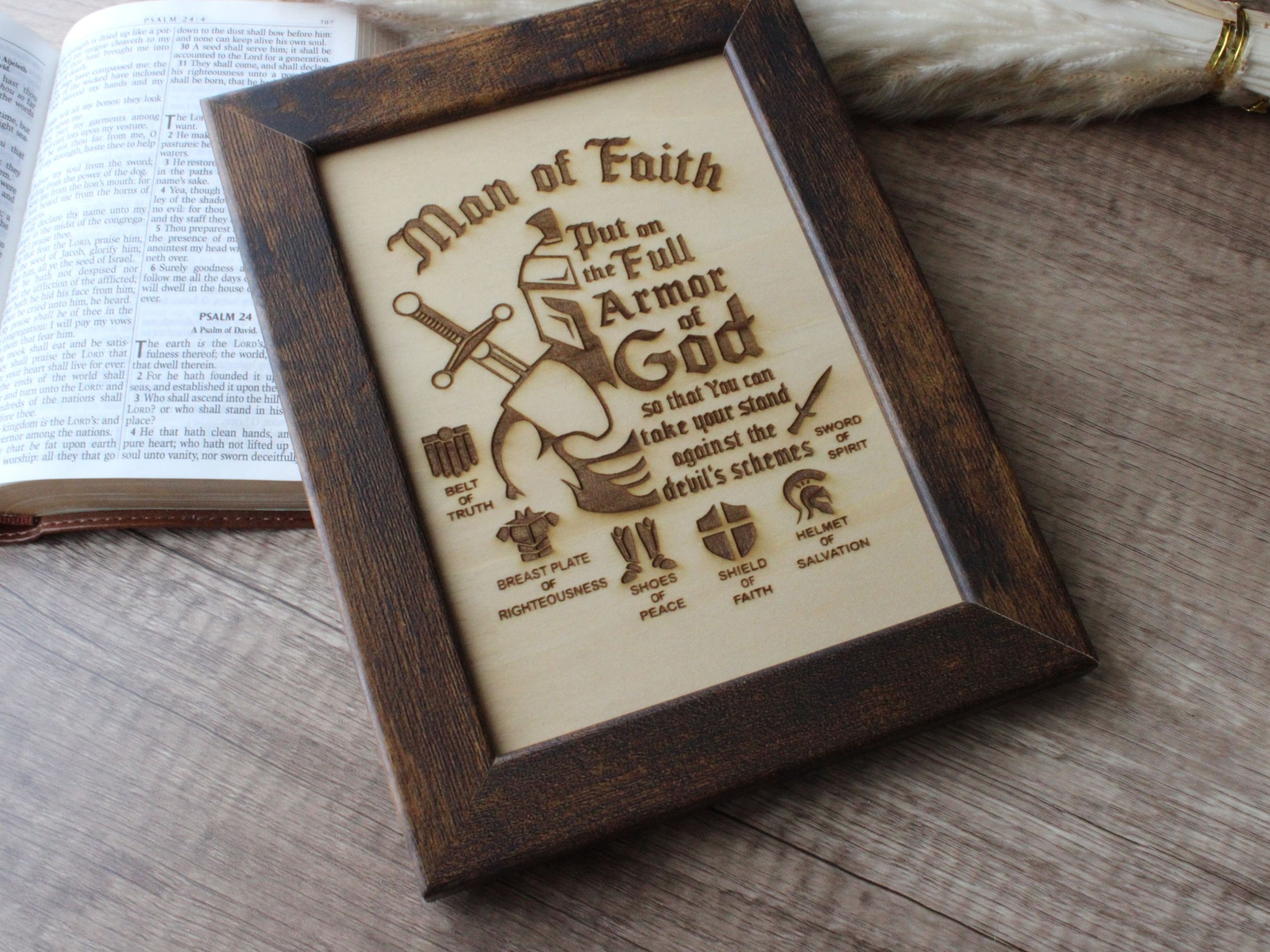The Armor of God Decor Full Armor of God Father Gift Fathers Day Gift