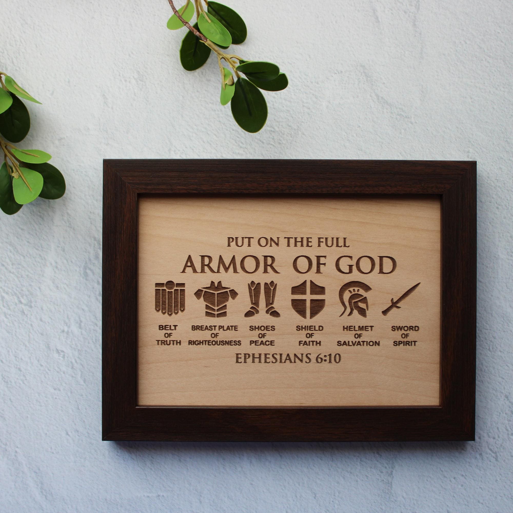 The Armor Of God Sign Decor Full Armor of God Father Gift Fathers Day Gift Women Christian Gifts For Men Ephesians 6:10 Spiritual Warfare