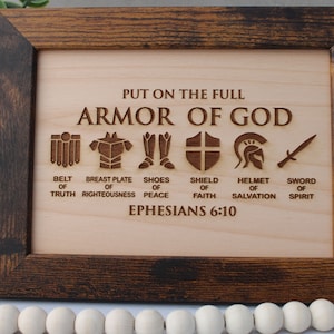 The Armor Of God Sign Decor Full Armor of God Father Gift Fathers Day Gift Christian Gifts For Men Christian Gift For Women Mothers Day