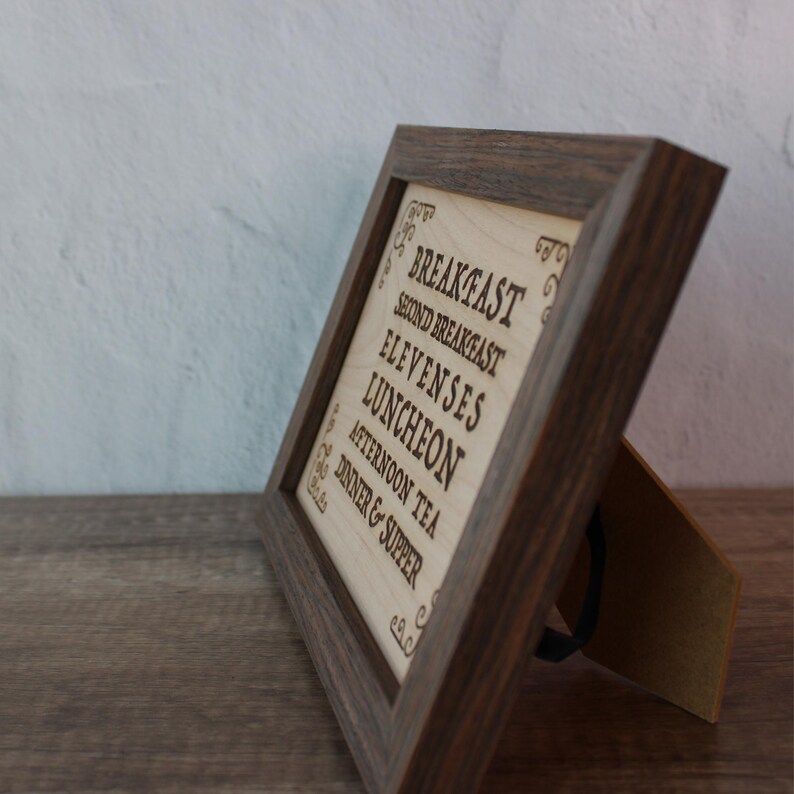 Hobbit Meal Sign Wall Art Home Decor Kitchen Wall Display Frame Wood ...