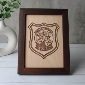 St Michael Sign Patron Saint of Law Enforcement Gift Christian Gifts For Men Spiritual Warfare Spiritual Battle Saint Michael Armor of God